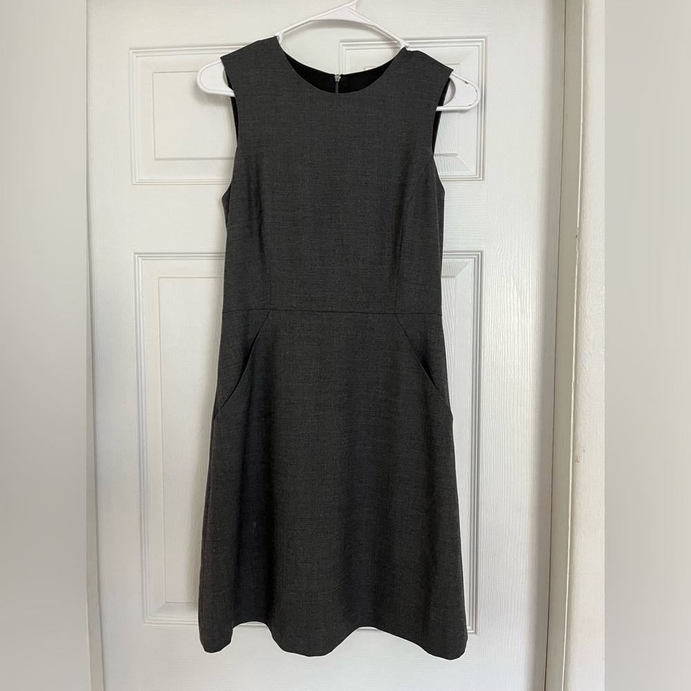 Theory Colette Bristol Wool Blend Stretch Sheath Front Pocket Dress Size 2 - Picture 3 of 11
